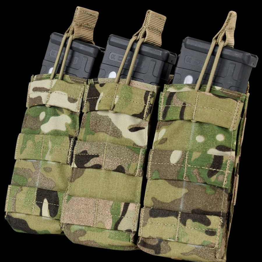 MODULAR POUCHES Condor Outdoor | Triple M4/M16 Open-Top Mag Pouch Multicam